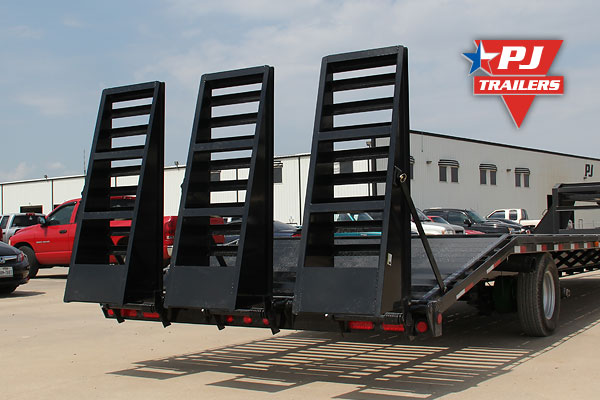  PJ Trailers 5 ft Dovetail with Three Flip Over Ramps