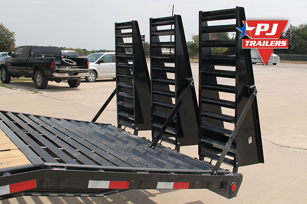  PJ Trailers 5 ft Dovetail with Three Flip Over Ramps