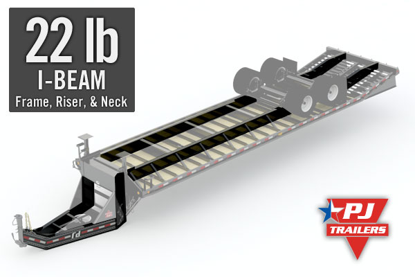 PJ Trailers 22 lb I-beam Frame, Riser, and Neck