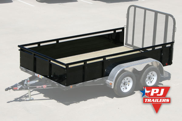 PJ Trailers Solid Sides with Pipe-top Rail