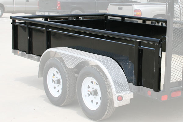 PJ Trailers Solid Sides with Pipe-top Rail